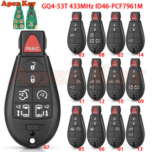 Llave de coche remota GQ4-53T 433MHz con chip PCF7961M ID46 para Jeep Cherokee Sport KL 2014 2015 2016 2017 2018 2019 - Product Image 1