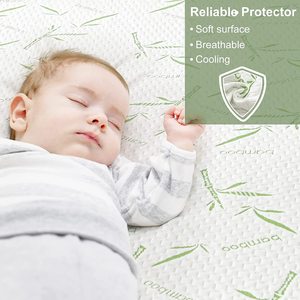 Queen-Protector de colchón de bambú impermeable, cubierta suave de colchón de refrigeración, cubierta de cama transpirable silenciosa impermeable - Product Image 3