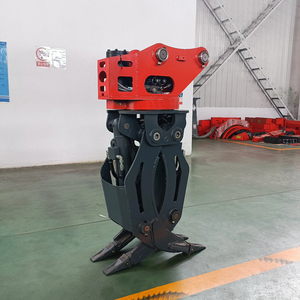 Godet de préhension hydraulique robuste pour excavatrice, idéal pour la manutention de bois et de branches - Product Image 4