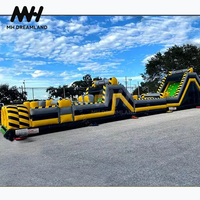 Parcours d'obstacles gonflable interactif, parcours d'obstacles gonflable, aire de jeux gonflable commerciale, jeu de défis pour adultes