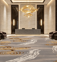 Moquette sur mesure pour hôtel, 4m, en nylon, ignifuge et anti-taches, fournisseur FF&E pour couloirs d'hôtel