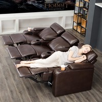 Chaise longue home cinéma en cuir souple canapé de salon confortable