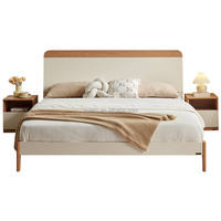 129930 Quanu prix de gros pas cher prix bonne Texture jambes solides cadre de lit en bois lits cadre moderne Queen Size