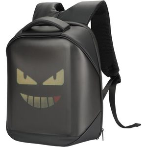 Mochila LED programable para viajes en motocicleta, camping, almacenamiento de portátil, poliéster, impresión digital - Product Image 1