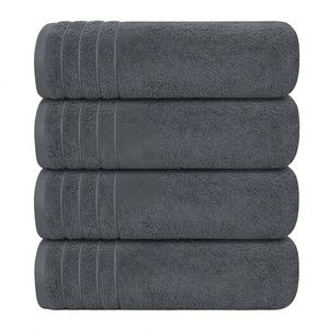 Casa De Rococo Extra Large <b>Bath</b> <b>Towels</b> <b>Set</b> 4 (76x152cm) 100% Cotton Super Soft Lightweight Quick Dry Highly Absorbent Hotel - Product Image 1