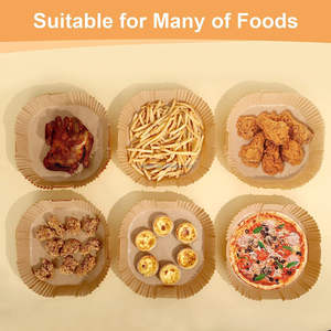 Forros Cuadrados Impermeables para Freidora de Aire, Papel para Hornear, 100 Unidades, 6.3 Pulgadas, Forros Desechables de Papel para Freidora de Aire - Product Image 4