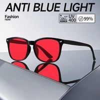 Novedad 2025, Lentes con Filtro de Luz Roja para Dormir Mejor, Gafas Anti Luz Azul para Hombre y Mujer con Lentes Tintados en Rojo Anaranjado