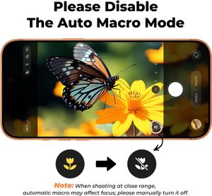 เลนส์มุมกว้างพิเศษ Factory Hot HD 37 มม. 0.45x พร้อมเลนส์ซูเปอร์มาโคร 12.5x สำหรับสมาร์ทโฟน ชุดเลนส์กล้องโทรศัพท์ - Product Image 4