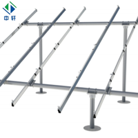 Système de support photovoltaïque en aluminium anodisé haute résistance AL 6005 T5 certifié CE, résistant aux vents de 60 m/s, supports de montage solaire