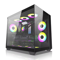 Casing Komputer Rakitan E-ATX Full Tower untuk Meja Komputer, Casing Gaming untuk PC Desktop