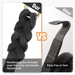 Laisse en cuir pour chien Laisse de dressage de chien solide et durable Laisses en cuir pour animaux de compagnie pour chiens de grande taille et de petite race - Product Image 5