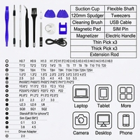 Kit de réparation et d'entretien professionnel 142-en-1 avec tournevis électrique magnétique de précision pour téléphones portables, ordinateurs portables et appareils électroniques