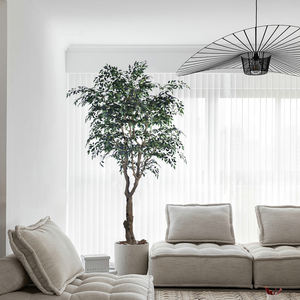 ต้นไม้ประดิษฐ์ตกแต่งบ้าน ต้นบอนไซหรูหรา ต้นไม้ใบฟิกัสขนาดเล็ก 280 ซม. ต้นไม้ประดิษฐ์สำหรับตกแต่งร้านกาแฟ โรงแรม คลับ - Product Image 2
