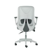 Chaise de bureau ergonomique moderne pour la maison et le travail, avec dossier haut confortable, support lombaire, accoudoirs fixes, appuie-tête réglable, en maille