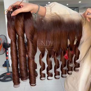 Extensiones de Cabello Natural de Alta Calidad, Color Ombre, con Frontal y Mechones para Hacer Pelucas - Product Image 2