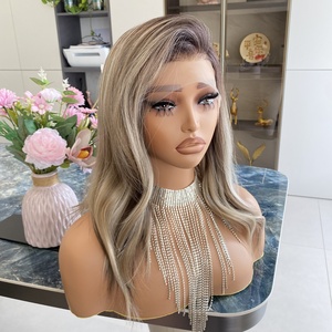 Peluca de Cabello Sintético Corto con Ondas en Capas y Línea de Cabello Natural, Resistente al Calor, con Encaje 13x4, para Uso Diario y Fiestas - Product Image 2