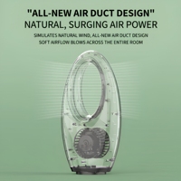 Ventilateur électrique sans pales moderne, économe en énergie et silencieux, avec télécommande LED 7 couleurs, oscillant et minuterie, idéal pour bureaux, chambres et hôtels