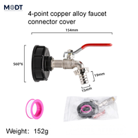 Adaptateur de réservoir d'eau IBC MDT 1000L, raccords pour tonneau, robinet S606, connecteur de remplacement pour tuyau d'arrosage, raccord rapide pour tuyau d'eau
