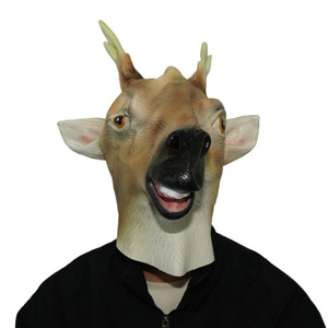 Maschere in lattice di cervo Sika per cosplay, <span class=keywords><strong>Halloween</strong></span>, Natale, film, maschera da cervo maculato, oggetti di scena per mostri, costume per feste, casco Cervus Nippon - Product Image 3