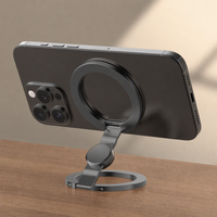 Support de téléphone rotatif en alliage de zinc magnétique et flexible, réglable, et support de bureau pour fidget spinner de jeu, pour voiture, salle de bain, bureau, salon