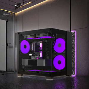 SAION ミドルタワー ATX/M-ATX デスクトップシャーシ 強化ガラス 240mm 水冷クーラー対応 PCゲーミングコンピューターケース 在庫あり - Product Image 2