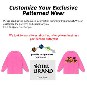 Camiseta Extra Grande de Manga Larga con Hombros Caídos, 100% Algodón, 230g, Estilo Vintage, Lavado Desgastado - Product Image 4