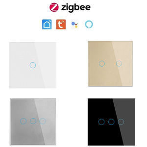 Bingoelec bán buôn EU wifi thông minh tường cảm ứng chuyển đổi và Đức ổ cắm cho nhà ZigBee Glass Bảng điều chỉnh chuyển đổi - Product Image 3