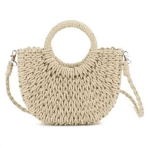 Bolso Tipo Bombonera Cesta para Mujer, de Paja, Sacim, Sacola, Estobag, Sacolas, Bolsinha, Sacroque, Canabags, Sacos, Mao, Bolsa Bege <span class=keywords><strong>Tece</strong></span> - Product Image 4