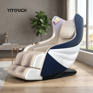Fauteuil de massage électrique 3D complet Ningde Brilliant à gravité zéro, intelligence artificielle, cuir PU blanc et bleu, le plus populaire - Product Image 3