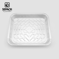 Plat à rôtir en aluminium jetable de 16 pouces, grand format, pour dinde, poulet, côtes, viande, barbecue, four, restauration, fête