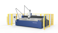 Machine de découpe à jet d'eau CNC industrielle à 5 axes pour découpe de précision de métaux, pierres et composites avec contrôle automatique