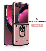 Protection antichoc de haute qualité 180 couverture arrière rabattable TPU + support de bague PC magnétique pour Motorola Razr 50 Ultra/40/50 coque de téléphone