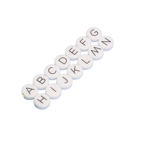 <strong>Wholesale</strong> <strong>Silicone</strong> 12mm White Letter <strong>Beads</strong> Focal Alphabet <strong>Bead</strong> 26 Character <strong>Beads</strong> Diy Jewelry <strong>Beads</strong> Accessories - Product Image 3