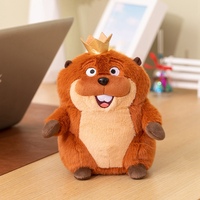 Boneka Marmot Mahkota Kawaii, Boneka Groundhog Lembut, Teman Anak, Dekorasi Rumah, Hadiah