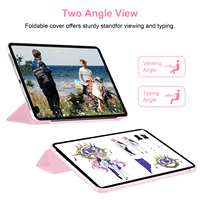 Étui de protection pour tablette, étui fin pour iPad Air 11 pouces M4/M3/M2, pour iPad Air 5e/4e génération 10,9 pouces - Housse antichoc avec coque arrière transparente