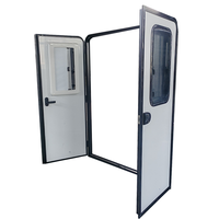 Portes de camping-car, double porte RV avec fenêtre coulissante à coins arrondis 400x700mm pour fourgon aménagé