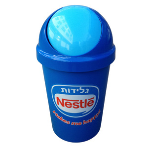 Impressão personalizada <span class=keywords><strong>50L</strong></span> Publicidade Plastic Round Swing Top Lixo Lixo <span class=keywords><strong>Bin</strong></span> Lixo Pode com Tampa - Product Image 1