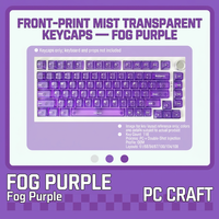 Ensemble de touches de clavier en PC translucide givré, 118 touches, double injection, profil original, style violet pour clavier mécanique avec rétroéclairage RVB