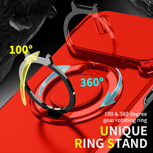 Custodia per telefono antiurto in TPU+PC con anello magnetico rinforzato e supporto girevole a 360 gradi per <span class=keywords><strong>iPhone</strong></span> 18 17 Pro Max 16 15 14 13 <span class=keywords><strong>12</strong></span> - Product Image 3