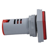 Voltmeter Digital Mini Berkualitas Tinggi 22mm Lampu Indikator Fase Tunggal Voltmeter Kotak Lampu 220V Pengukur Tegangan IP53 Tahan Air 0.5