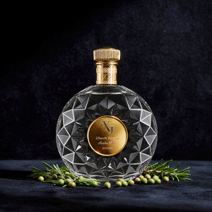 Bouteille décanteuse en verre super flint de 700 ml, transparente, plate et ronde, pour <span class=keywords><strong>Cognac</strong></span> XO, spiritueux et liqueurs de luxe, personnalisable, vente en gros - Product Image 4