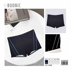 Pantalones cortos de baño para mujer Buonic, color negro con rayas azules, tallas M, L, XL, XXL, para actividades en la playa - Product Image 3