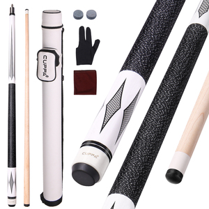 Taco de Billar CUPPA de Alta Calidad, 58 Pulgadas, Madera de Arce Canadiense, Junta de Acero Inoxidable, Punta de 10.5/11.5/13mm para Hogar, <span class=keywords><strong>Bar</strong></span> o Club - Product Image 1