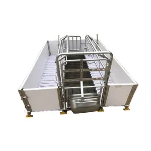 Pig Farm Animal Cages Pig Cage Fence High Quality Maternity Pen Hot Galvanized Sow Farrowing Crate with Feeder