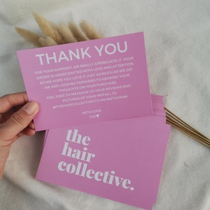 Biểu Tượng Tùy Chỉnh 400G Tráng Giấy Thẻ Kinh Doanh Giảm Giá Phiếu Giảm Giá Bưu Thiếp Tùy Chỉnh Cảm Ơn Bạn Thẻ Cho Doanh Nghiệp Nhỏ - Product Image 4