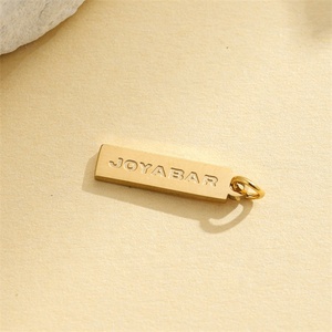 Yiwu aceon thép không gỉ 15*4mm hẹp hình chữ nhật nhỏ thương hiệu tên công ty Logo đóng dấu đồ trang sức làm nhỏ <span class=keywords><strong>Dog</strong></span> Tag - Product Image 3