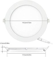 Plafonnier LED moderne sans cadre en aluminium IP44, 3W 6W 9W 12W 15W 18W 24W, forme ronde/carrée