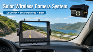 <span class=keywords><strong>Cam</strong></span>éra de tableau de bord solaire sans fil pour camion, moniteur d'angle mort, vision nocturne HD 1080P, écran LCD, étanche, sans câblage, pour camion benne, vue arrière - Product Image 6