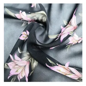 Shaoxing Textile Wholesale Price Soft Touch Bubble Chiffon Fabric for Hijabs Saree