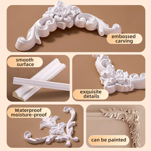 บัวเชิงผนังลายหินอ่อน <span class=keywords><strong>PU</strong></span> กันน้ำ สำหรับตกแต่งโรงแรม/ร้านอาหาร สั่งซื้อจำนวนมาก บัวเชิงผนังลายโรโคโค <span class=keywords><strong>PU</strong></span> บัวเชิงผนัง <span class=keywords><strong>PU</strong></span> แบบมงกุฎ - Product Image 3